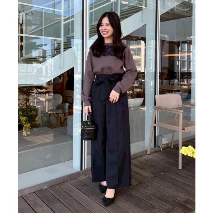 【洗える・通勤】レース ドッキング ニット | Couture brooch | 詳細画像27 