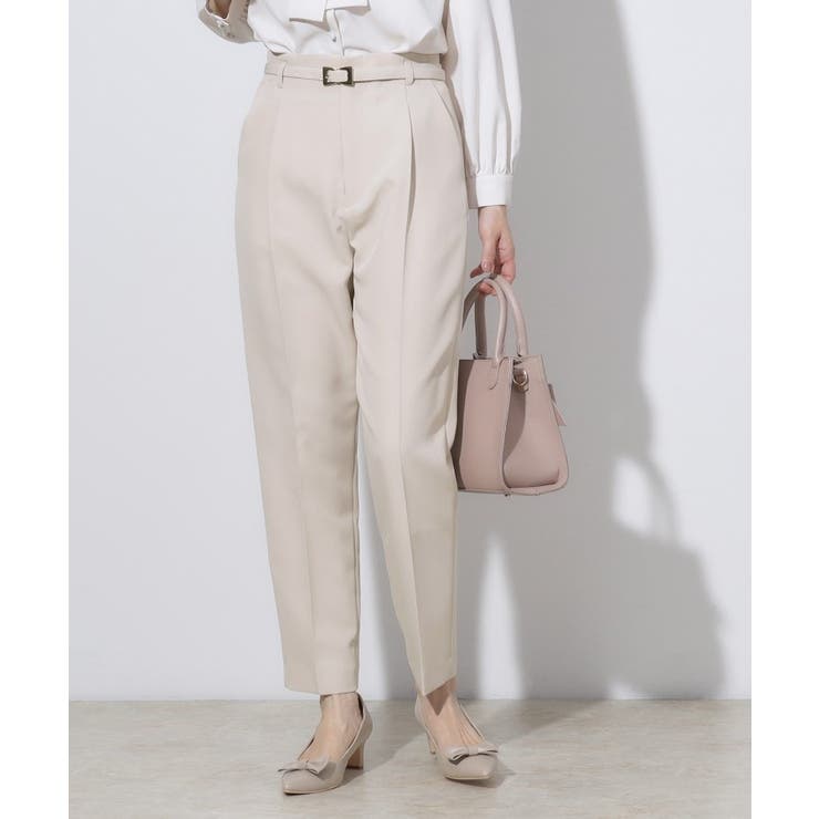 【セレモニーシーン/お仕事にも】ダブルクロステーパードパンツ | Couture brooch | 詳細画像4 