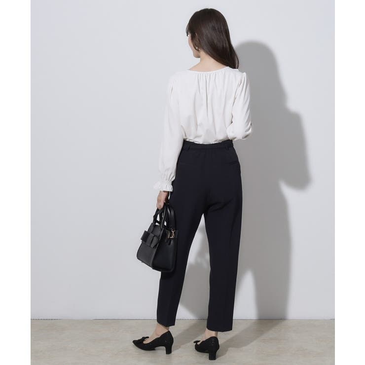 【セレモニーシーン/お仕事にも】ダブルクロステーパードパンツ | Couture brooch | 詳細画像13 