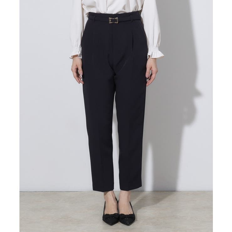 【セレモニーシーン/お仕事にも】ダブルクロステーパードパンツ | Couture brooch | 詳細画像22 