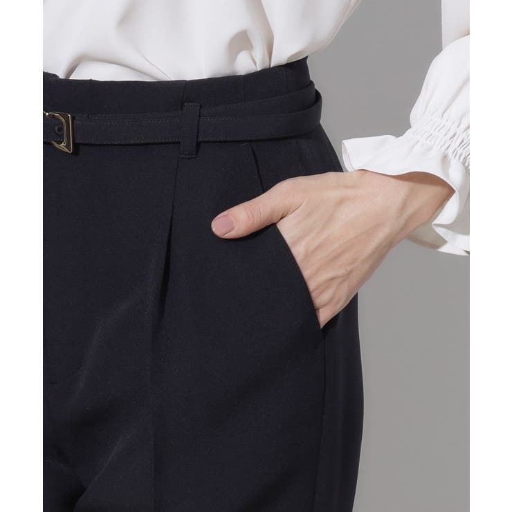 【セレモニーシーン/お仕事にも】ダブルクロステーパードパンツ | Couture brooch | 詳細画像27 