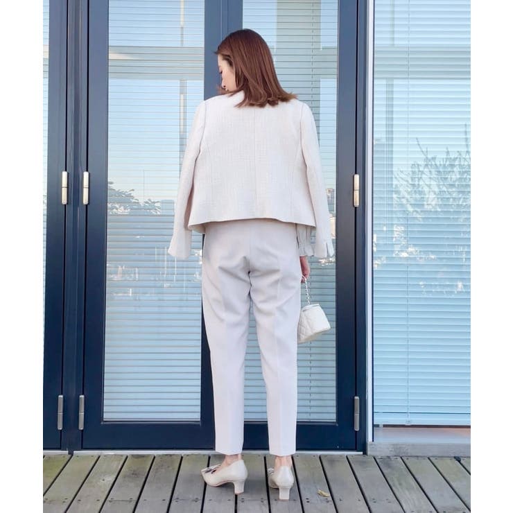 【セレモニーシーン/お仕事にも】ダブルクロステーパードパンツ | Couture brooch | 詳細画像9 