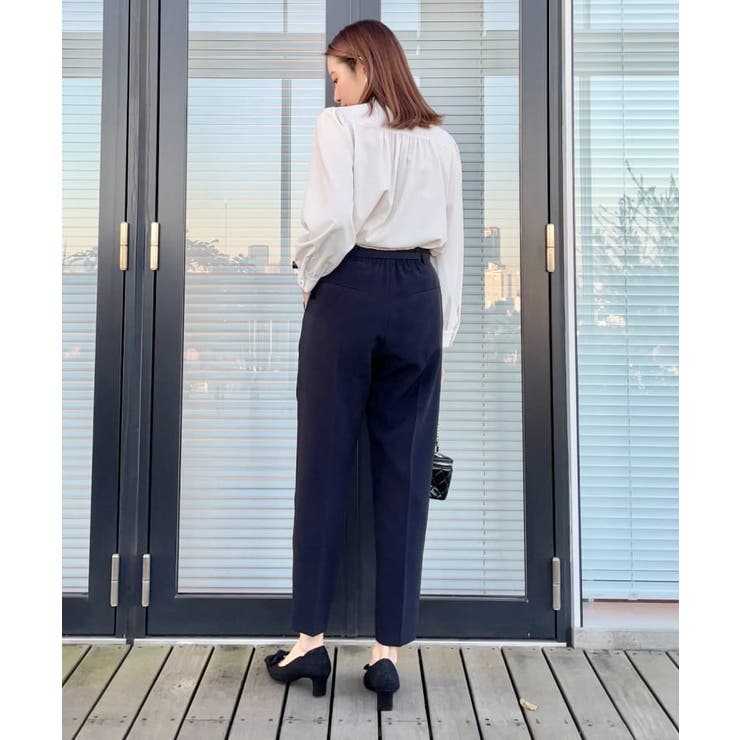 【セレモニーシーン/お仕事にも】ダブルクロステーパードパンツ | Couture brooch | 詳細画像18 