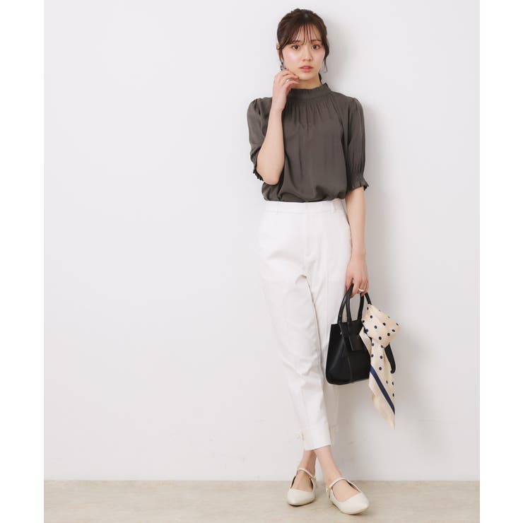 【SS～LLサイズ・二の腕カバー・通勤】RTピケシャーリングブラウス | Couture brooch | 詳細画像14 