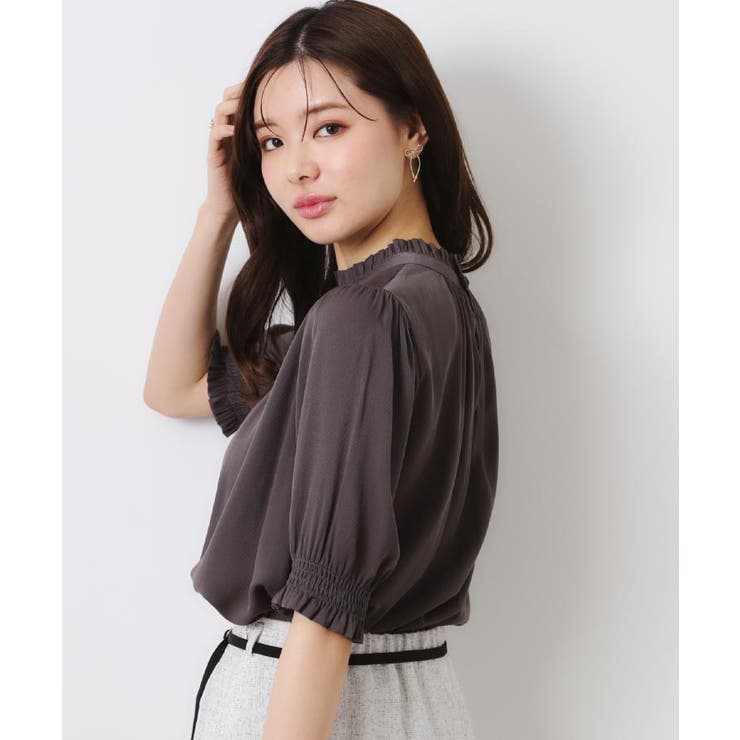 【SS～LLサイズ・二の腕カバー・通勤】RTピケシャーリングブラウス | Couture brooch | 詳細画像21 