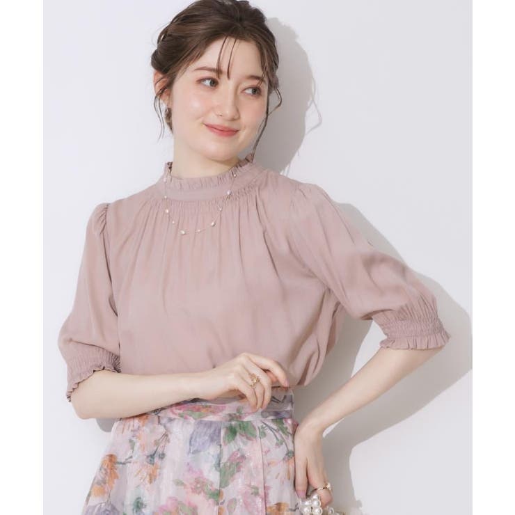 【SS～LLサイズ・二の腕カバー・通勤】RTピケシャーリングブラウス | Couture brooch | 詳細画像32 