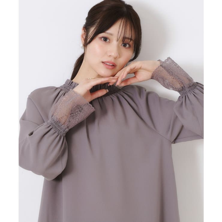 【大人可愛い・通勤】レースキャンディーシャーリングチュニック | Couture brooch | 詳細画像37 