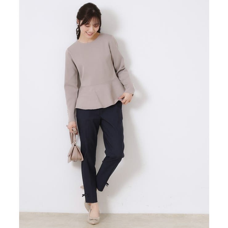 【大人可愛い・通勤】バックパール調ペプラムニット | Couture brooch | 詳細画像27 