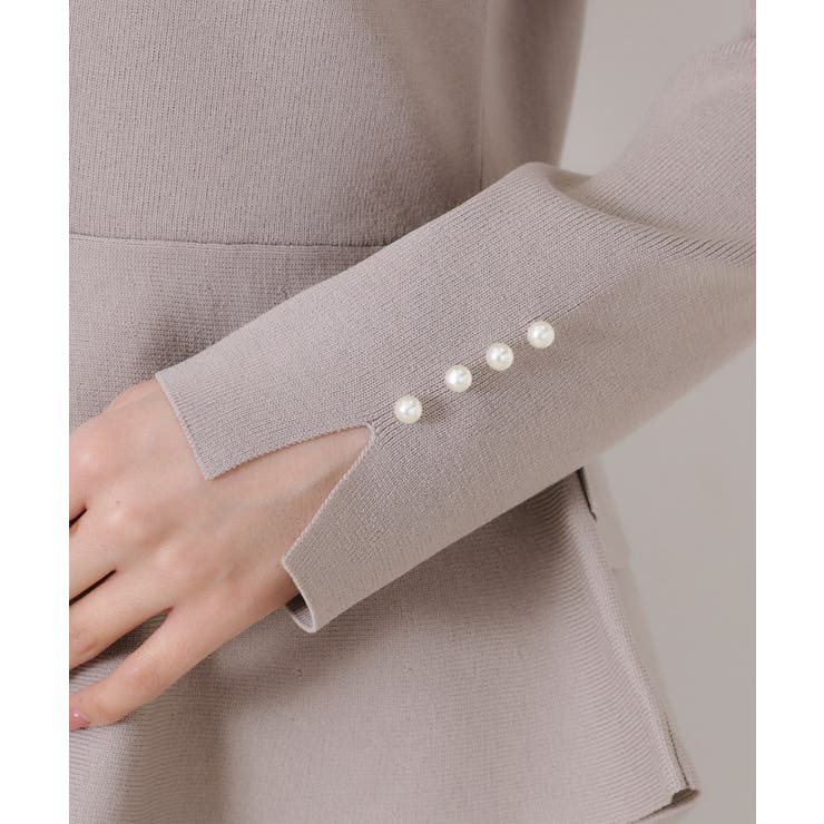 【大人可愛い・通勤】バックパール調ペプラムニット | Couture brooch | 詳細画像47 