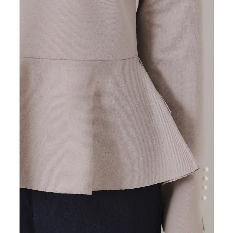 【大人可愛い・通勤】バックパール調ペプラムニット | Couture brooch | 詳細画像48 