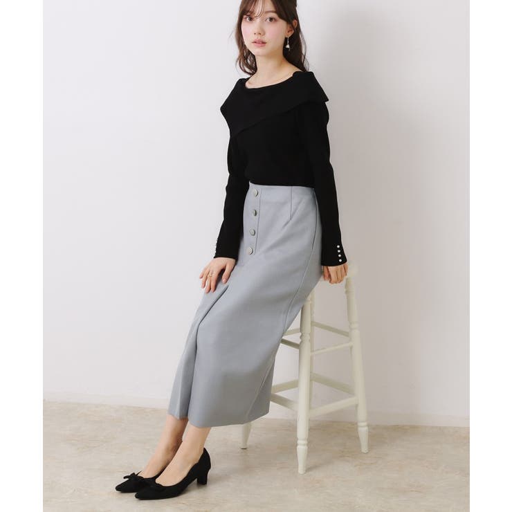 【体のラインを拾いにくい・お仕事にも】マシュマロスエード調タイト | Couture brooch | 詳細画像16 