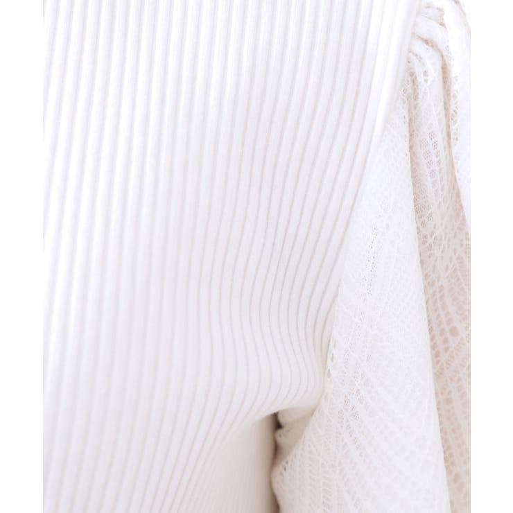 【二の腕カバー・通勤】レース袖テレコトップス | Couture brooch | 詳細画像62 