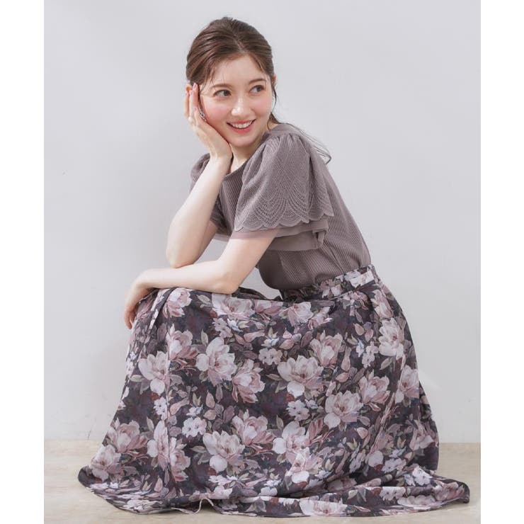 【二の腕カバー・通勤】レース袖テレコトップス | Couture brooch | 詳細画像41 