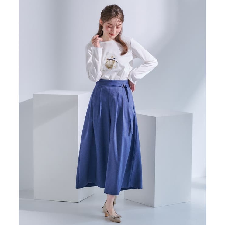 【きれいめ・大人カジュアル・通勤】デニムライクスカンツ | Couture brooch | 詳細画像9 