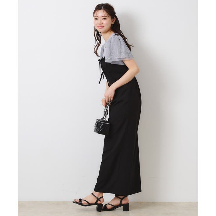 【大人可愛い・肩紐調節可能】リボンキャミサロペット | Couture brooch | 詳細画像11 