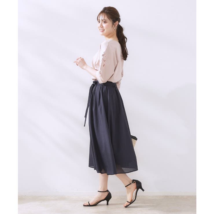 【きれいめ・通勤】細リボン付きパレットボイルスカート | Couture brooch | 詳細画像21 