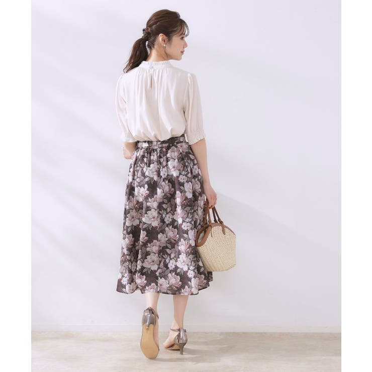 【きれいめ・通勤】細リボン付きパレットボイルスカート | Couture brooch | 詳細画像33 