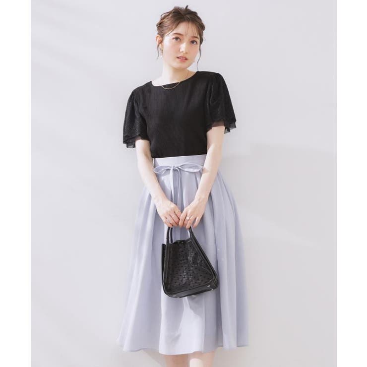 【きれいめ・通勤】細リボン付きパレットボイルスカート | Couture brooch | 詳細画像14 