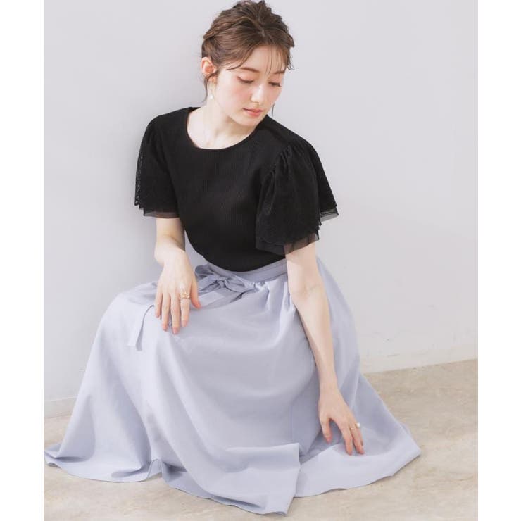 【きれいめ・通勤】細リボン付きパレットボイルスカート | Couture brooch | 詳細画像17 