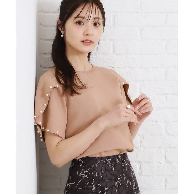 【一枚でキマる・華やか】パール調付チューリップ袖ニット | Couture brooch | 詳細画像21 