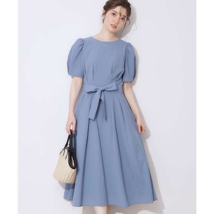 【細見え・キレイめ】サッカータックワンピース | Couture brooch | 詳細画像21 