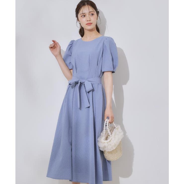 【細見え・キレイめ】サッカータックワンピース | Couture brooch | 詳細画像25 