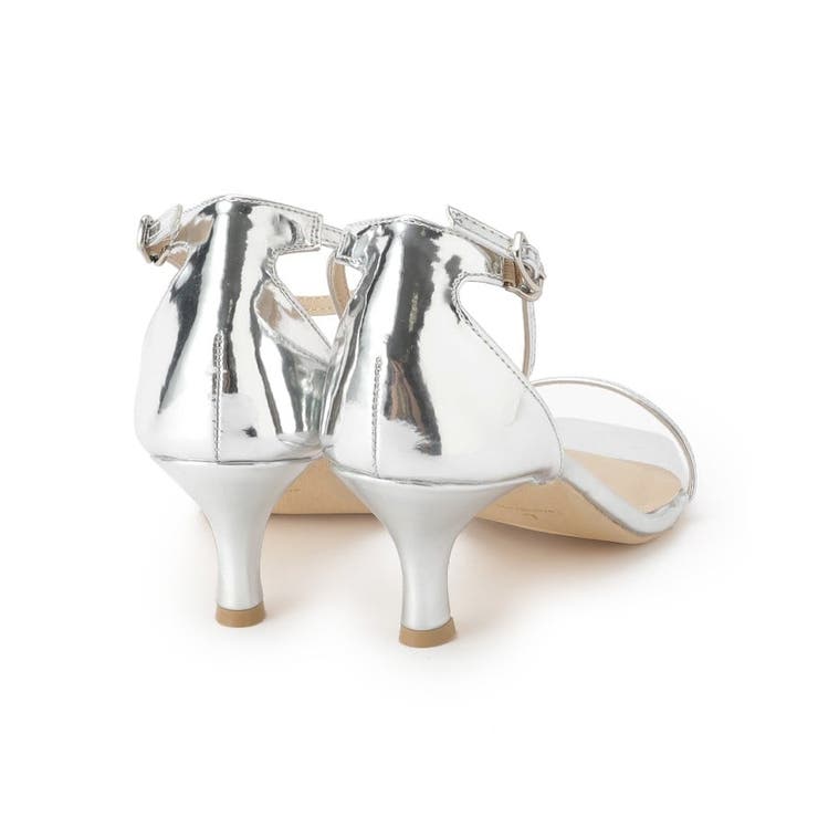 メタリックヒールサンダル | Couture brooch | 詳細画像4 