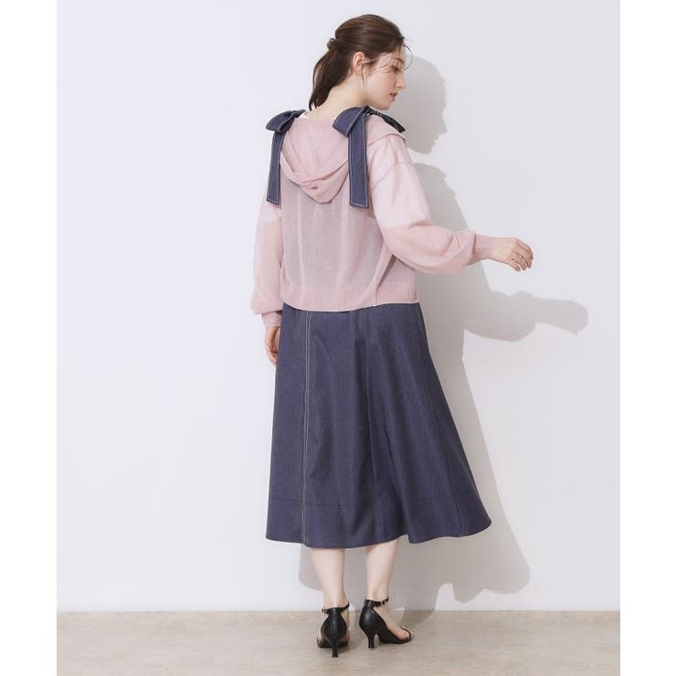 【上品な透け感・大人カジュアル】シアージップアップフーディー | Couture brooch | 詳細画像39 