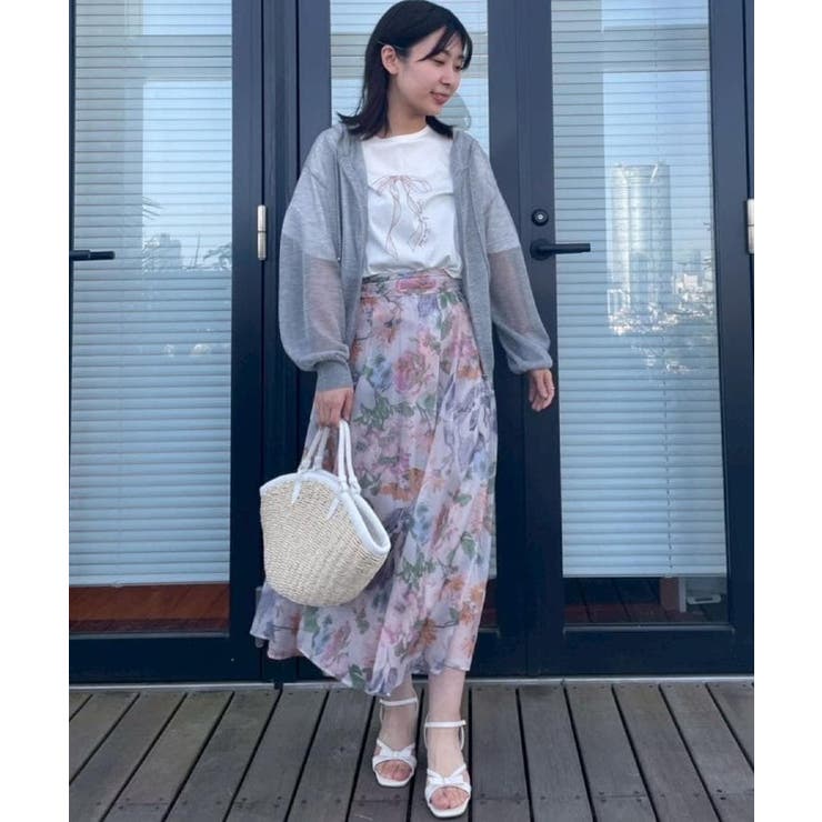 【上品な透け感・大人カジュアル】シアージップアップフーディー | Couture brooch | 詳細画像20 