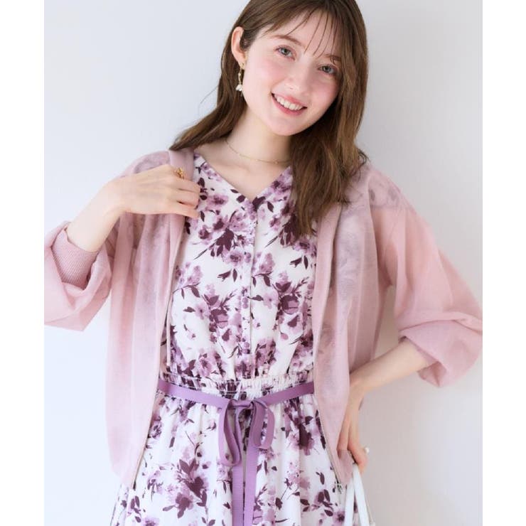 【上品な透け感・大人カジュアル】シアージップアップフーディー | Couture brooch | 詳細画像48 