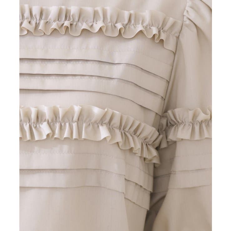 エシカルコットン タック＆フリルワンピース | Couture brooch | 詳細画像15 