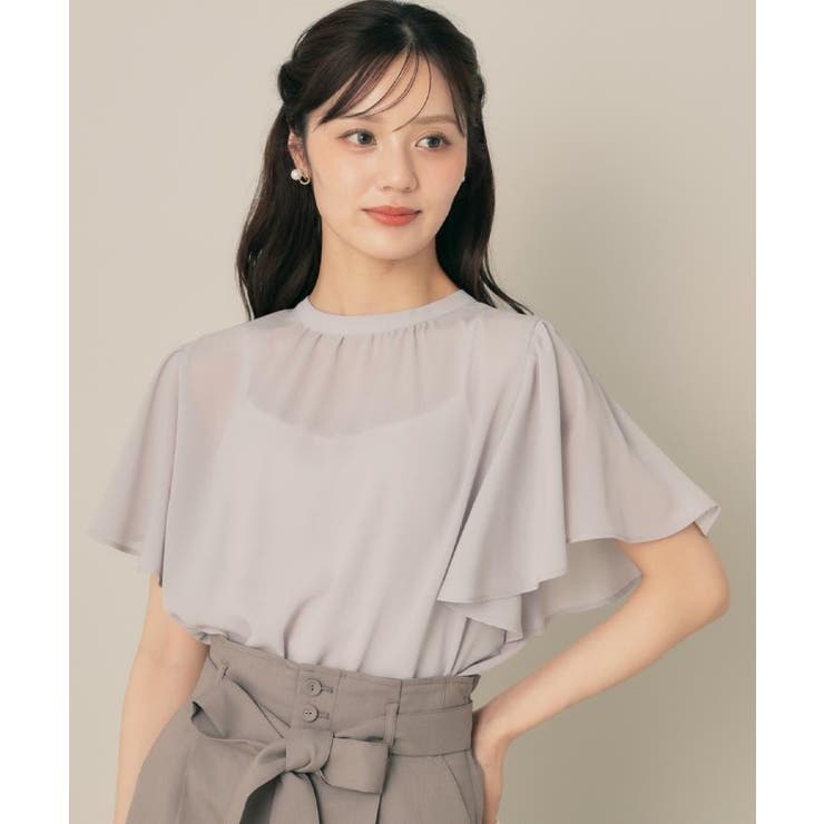 【キレイめ・通勤】前後2WAY楊柳フレアー袖ブラウス | Couture brooch | 詳細画像10 