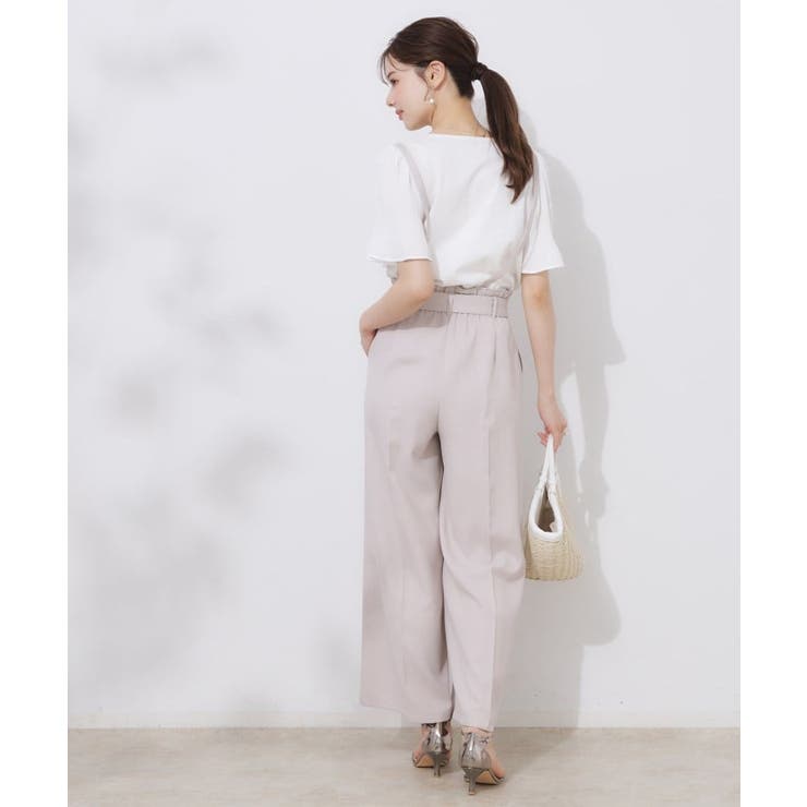 【美脚効果・通勤】リネンライク サス付きパンツ | Couture brooch | 詳細画像4 