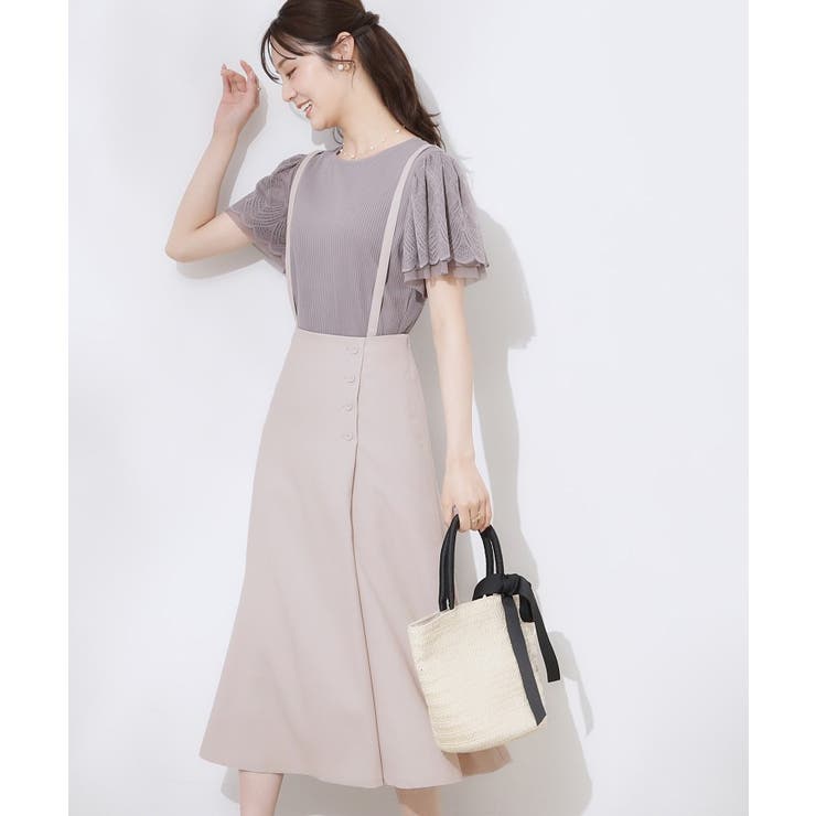 【2WAY・通勤・きれいめ】リネンライク サス付きスカート | Couture brooch | 詳細画像7 