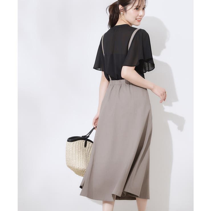 【2WAY・通勤・きれいめ】リネンライク サス付きスカート | Couture brooch | 詳細画像20 