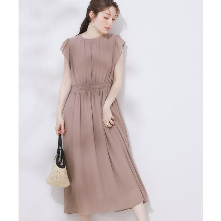 【一枚で着映える・楽ちん・ドライタッチ】フリルスリーブワンピース | Couture brooch | 詳細画像5 