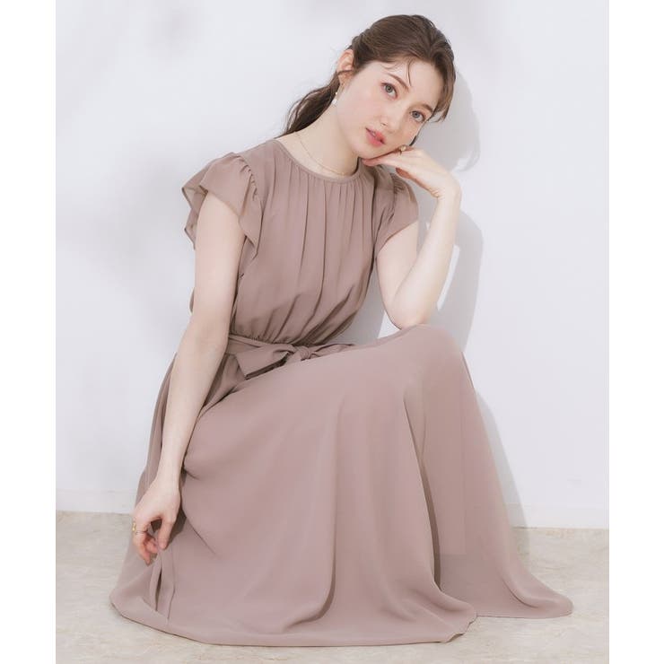 【一枚で着映える・楽ちん・ドライタッチ】フリルスリーブワンピース | Couture brooch | 詳細画像7 