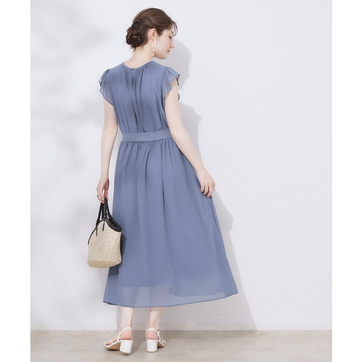 【一枚で着映える・楽ちん・ドライタッチ】フリルスリーブワンピース | Couture brooch | 詳細画像14 