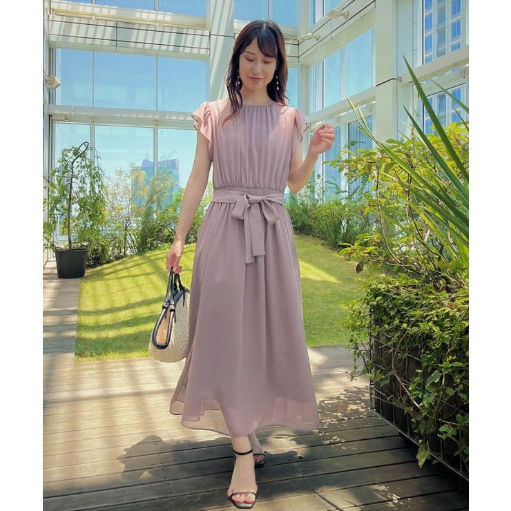 【一枚で着映える・楽ちん・ドライタッチ】フリルスリーブワンピース | Couture brooch | 詳細画像8 