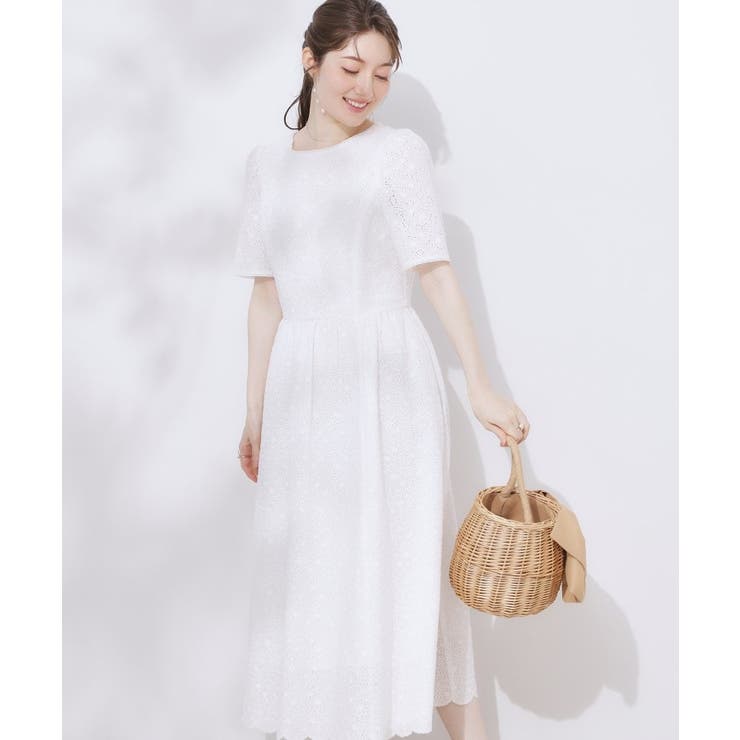 【一枚で着映える・華やか・花柄刺繍】カットワークレースワンピ | Couture brooch | 詳細画像6 