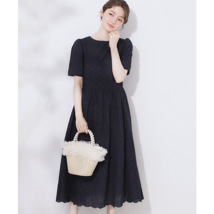 【一枚で着映える・華やか・花柄刺繍】カットワークレースワンピ | Couture brooch | 詳細画像14 