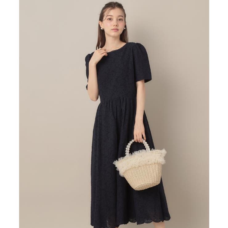 【一枚で着映える・華やか・花柄刺繍】カットワークレースワンピ | Couture brooch | 詳細画像18 