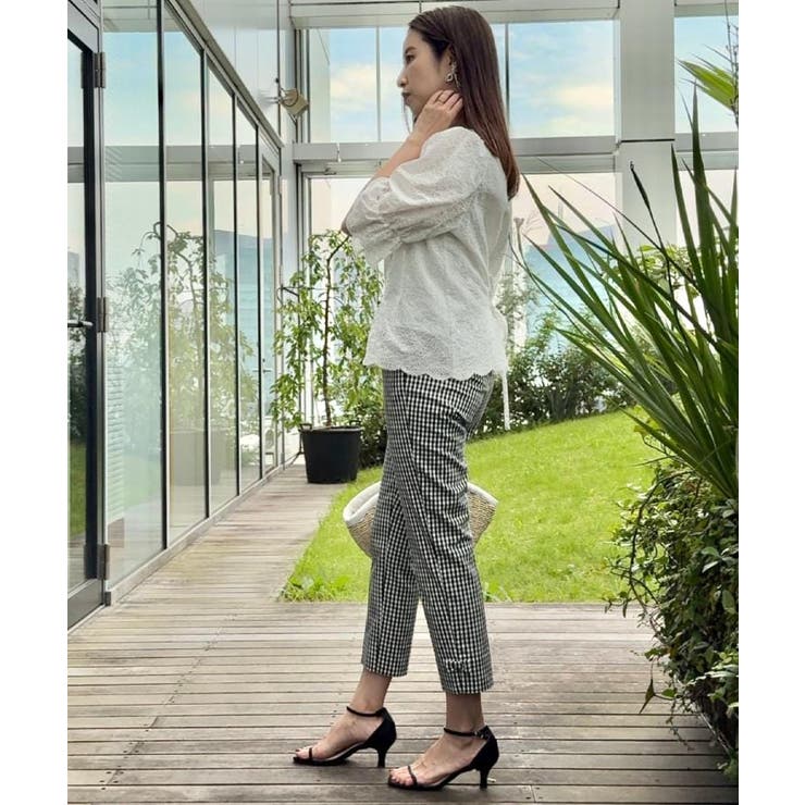 【一枚で着映える 花柄刺繍 5分袖】バックレースアップ | Couture brooch | 詳細画像12 