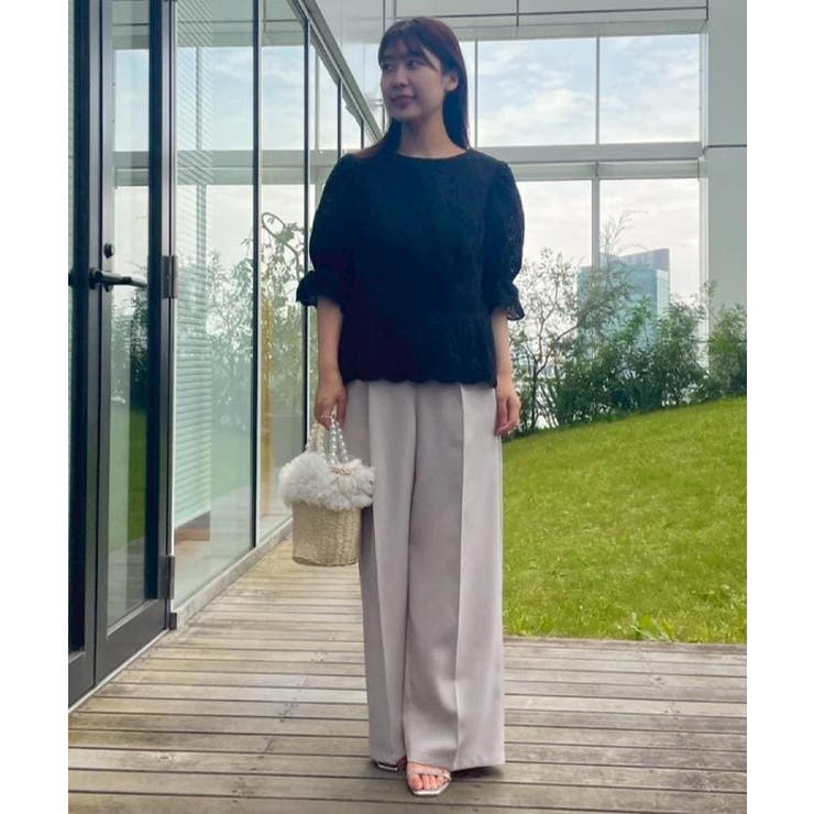 【一枚で着映える 花柄刺繍 5分袖】バックレースアップ | Couture brooch | 詳細画像21 