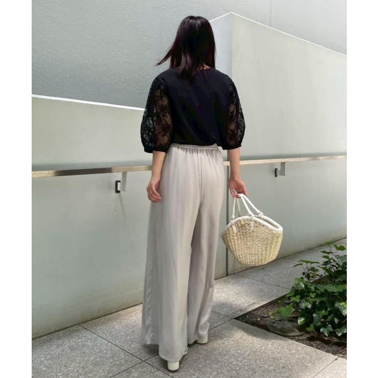 【接触冷感・UV・マシンウォッシャブル】袖レースデザイントップス | Couture brooch | 詳細画像25 