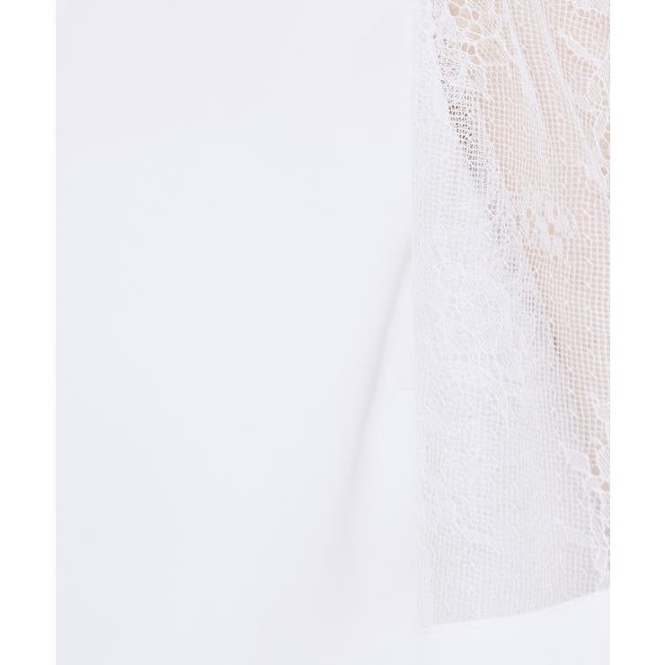 【マシンウォッシャブル・シアー・細見え】Vネック袖レースフレアブラウス | Couture brooch | 詳細画像32 