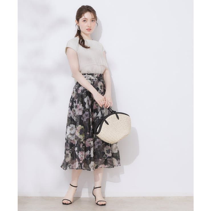 【マシンウォッシャブル・大人可愛い】チュールプリーツチュニック | Couture brooch | 詳細画像1 