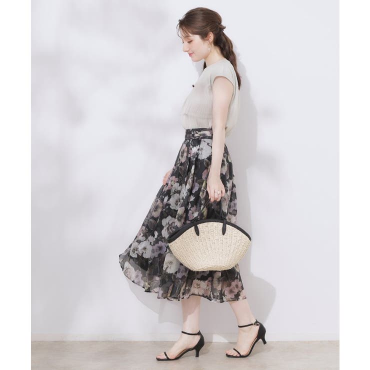 【マシンウォッシャブル・大人可愛い】チュールプリーツチュニック | Couture brooch | 詳細画像2 