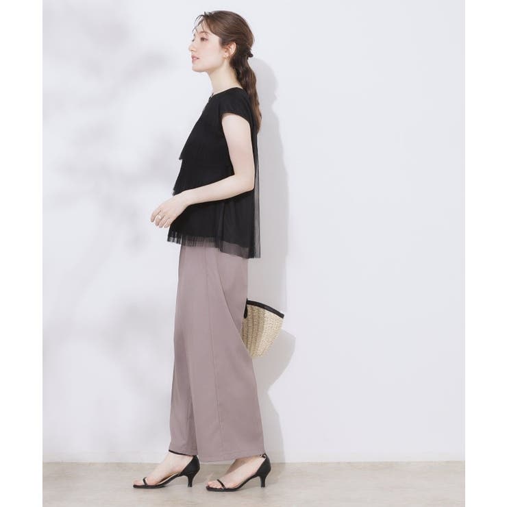 【マシンウォッシャブル・大人可愛い】チュールプリーツチュニック | Couture brooch | 詳細画像12 