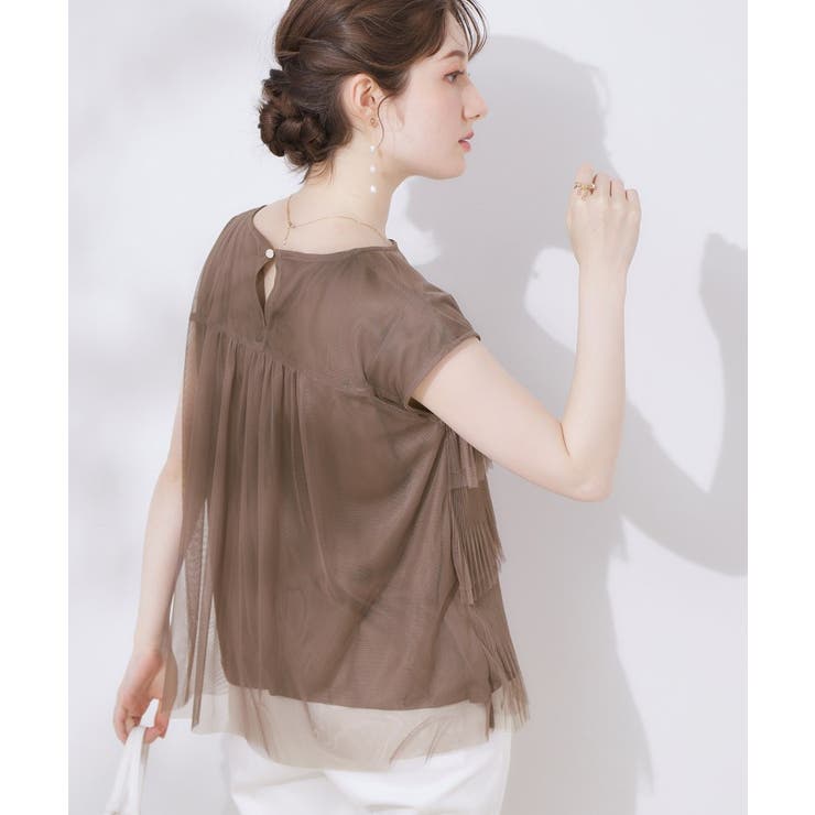 【マシンウォッシャブル・大人可愛い】チュールプリーツチュニック | Couture brooch | 詳細画像29 